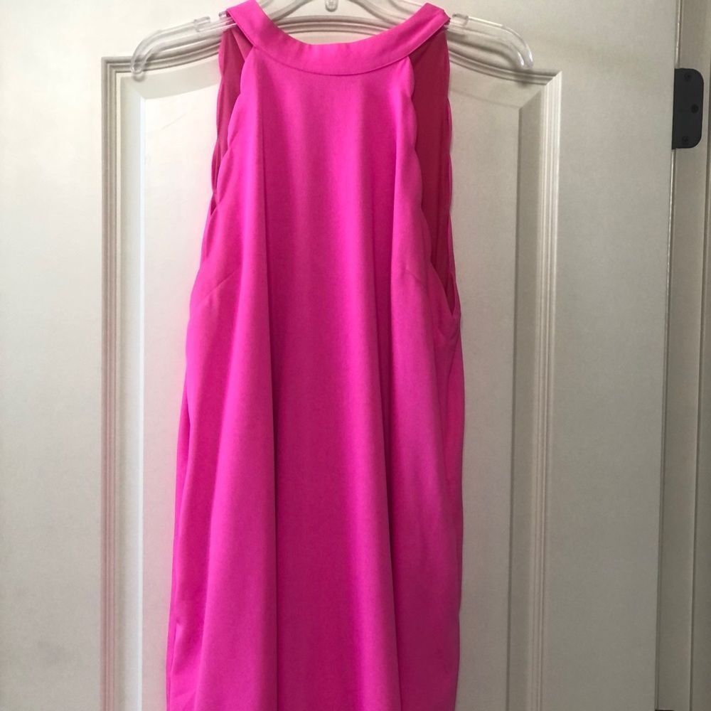 Hot Pink Halter Dress, Size Large